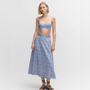 Matching corset top and midi skirt